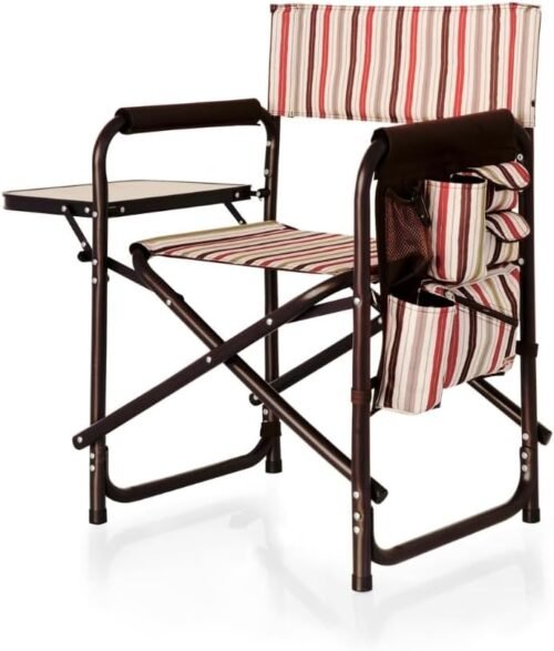 Sports Chair with Side Table, Beach Chair, Camp Chair for Adults,