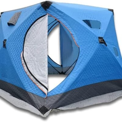 5-8 Person Winter Ice Fishing Tent Large Winter Ice Fishing Tent Warm Camping Tourist Cotton Tent Outdoor Camping Tent for Ice Fishing (Camouflage 5~8 People) (Blue 5~8 People)