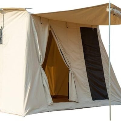 Cabin Tent for 5 to 8 Person Family Camping Tents with Carrying Bag Cotton Canvas Tent for Family Trip, Hiking, Picnic and Party Beige 5~8 Person (Beige 5~8 Person)