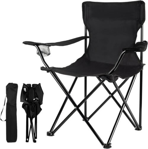 Foldable Camping Chair - Lightweight, Instant Setup for Beaches, Lawns, Sports