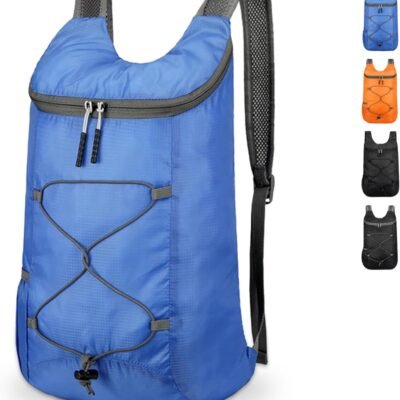 Lightweight Foldable Hiking Backpack, Ultralight Waterproof Travel & Gym Bag for Women Men (Blue)